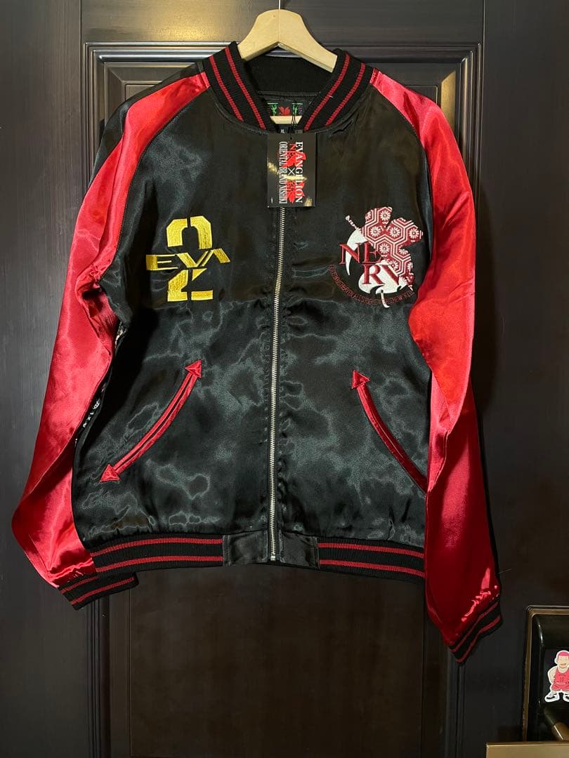 エヴァンゲリオン×錦 にしき コラボスカジャン 513351 桜龍2号機 和柄