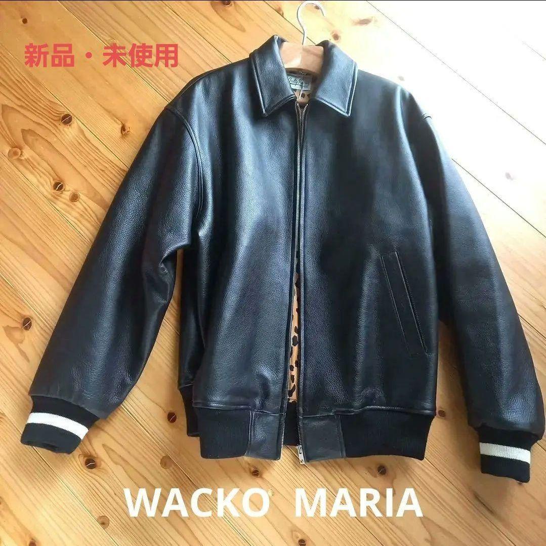 21FW ワコマリアレザージャケット サイズM ブラック新品タグ付【最終