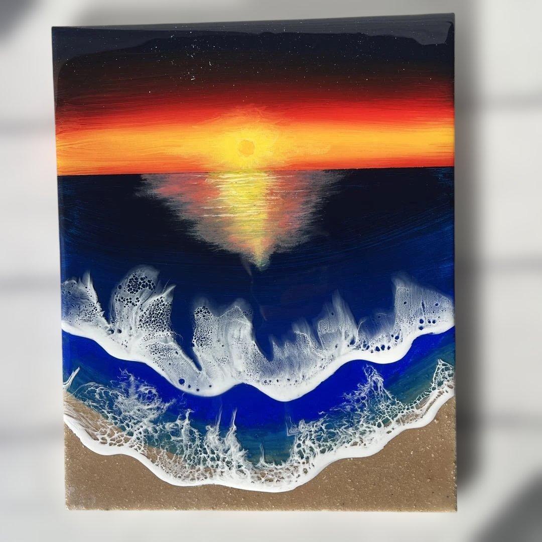 レジンアート オーシャンアート 海レジン 夕日レジン - メルカリ