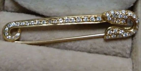 Ponte Vecchio K18ダイヤモンド0.28イエローゴールドブローチ - メルカリ