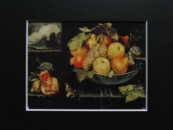 Ｊ・レオーン、果物と小鳥、超希少、新品額付、状態良好