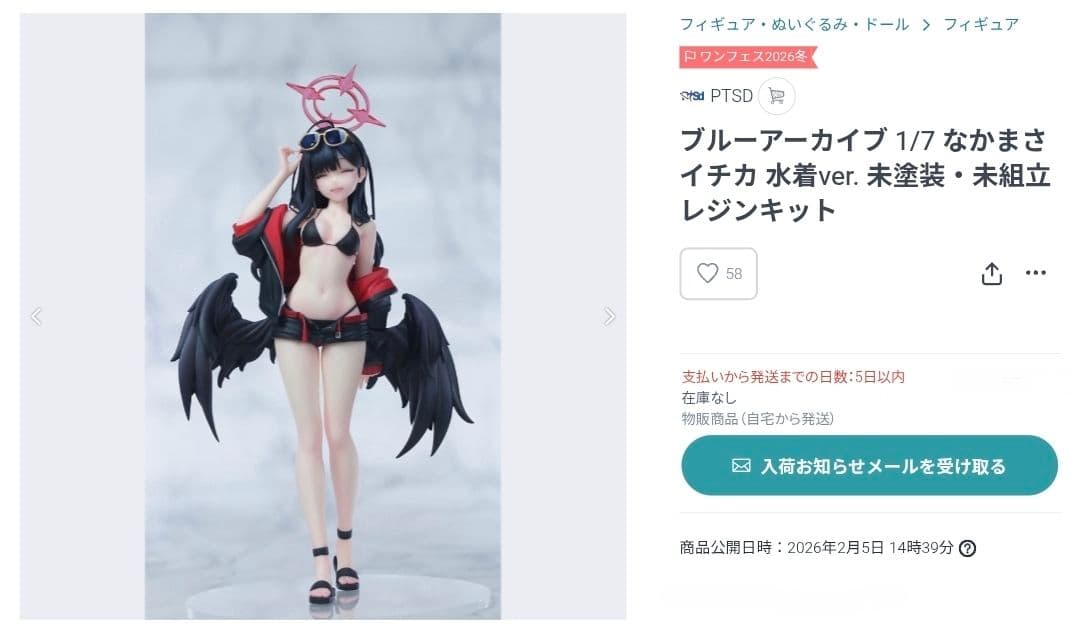 PTsd 仲正イチカ 水着ver. ガレージキット ブルーアーカイブ