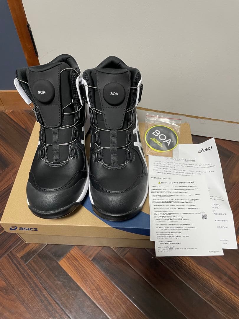 アシックス　安全靴　CP304BOA　ブラック×ホワイト　27.5cｍ　3E相当