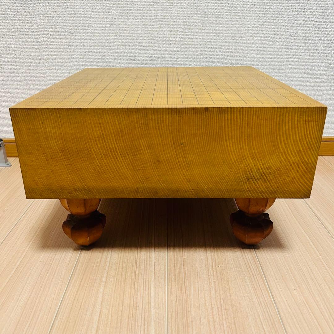 囲碁盤 本榧 天地柾目 ヘソ・脚付き 4.5寸 13.5cm 高級　国産