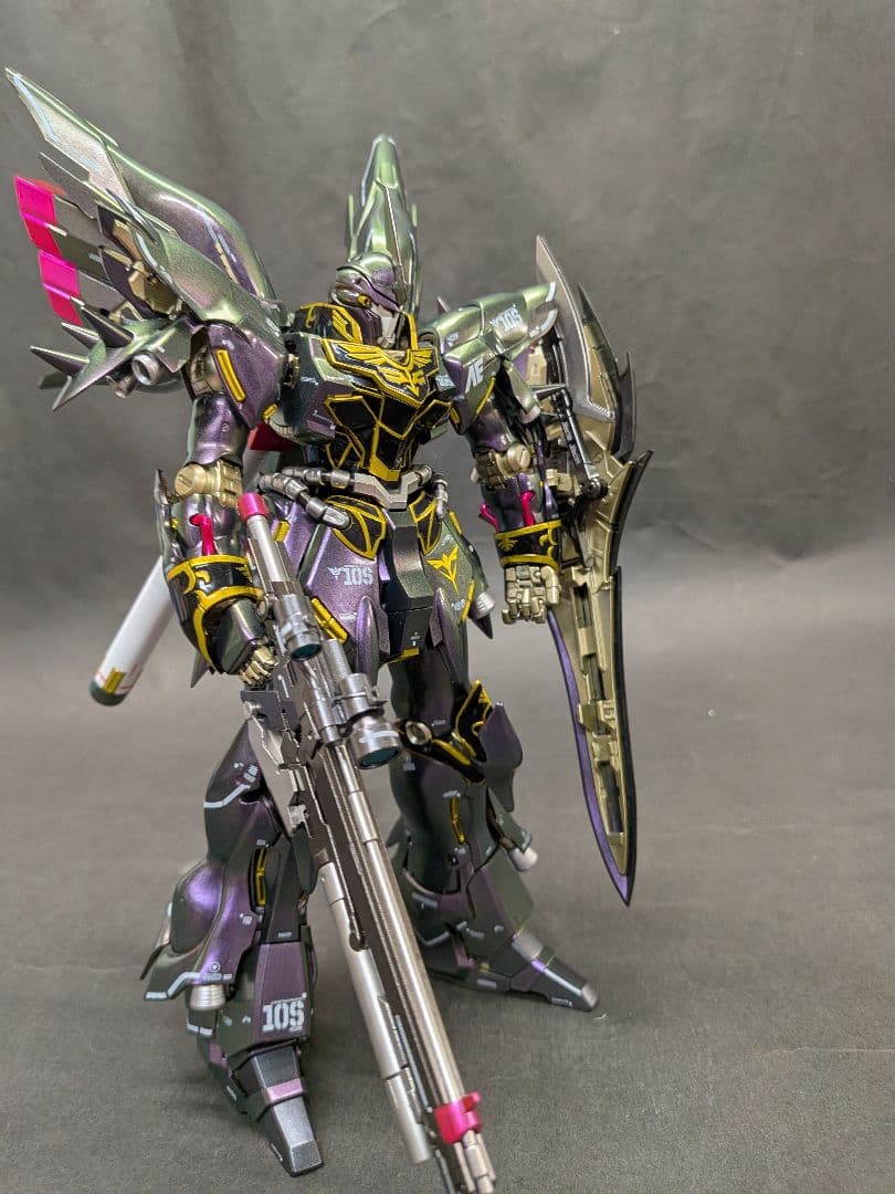 MG アンジェロ専用シナンジュ（パープルカラー）全塗装完成品 アンジェロ・ザウパー専用 シナンジュ｜@zusarianchannelさんの