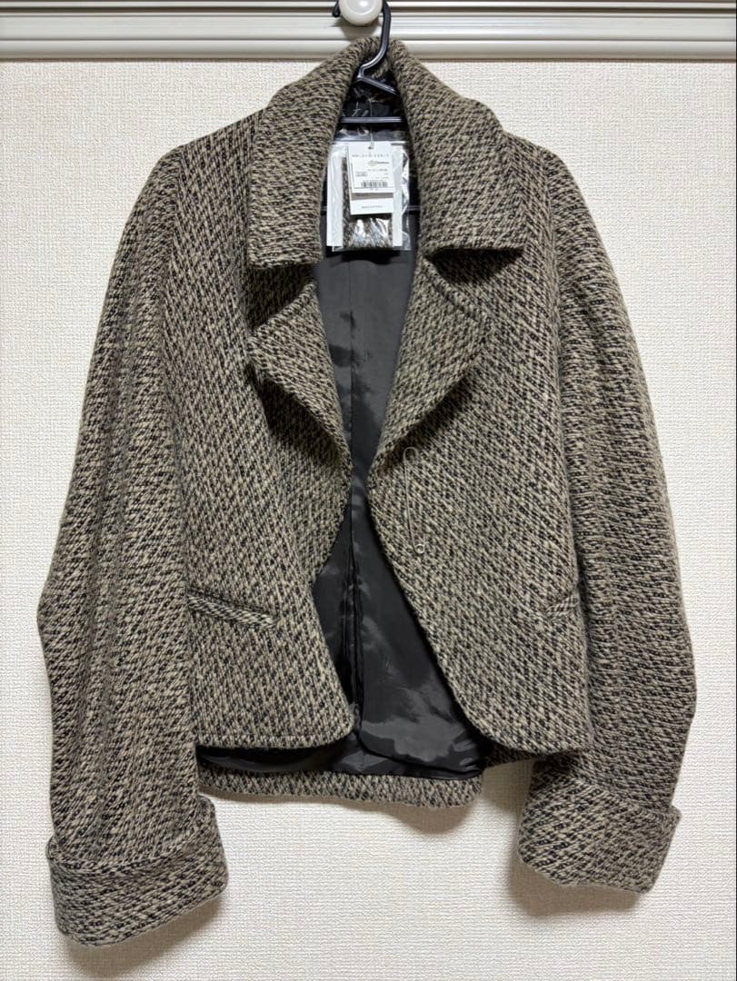 Y's ワイズ ウール ボタンレス ジャケット YY-J11-125 中古・古着通販】Y's (ワイズ) ウールジャケット ブラック サイズ:3