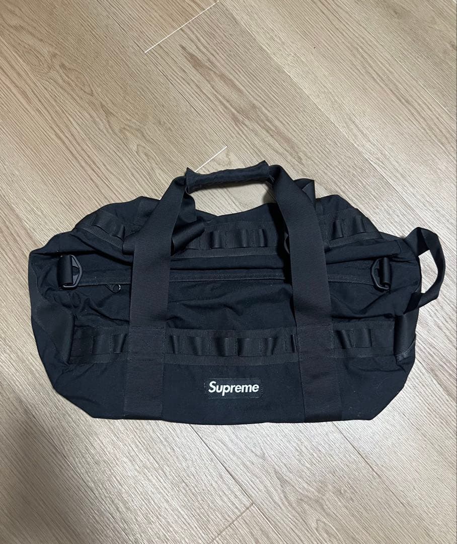 Supreme ブラック ボストンバッグ