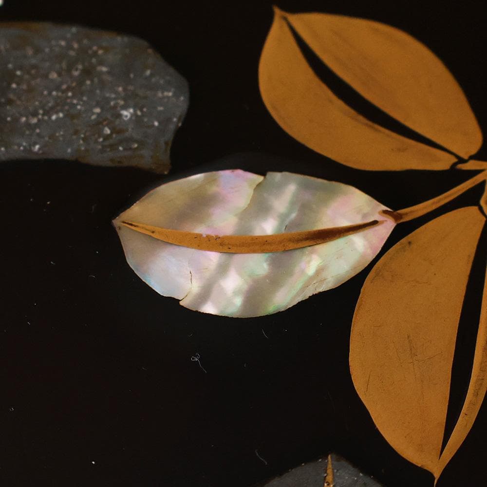 木製漆器 黒塗 螺鈿 エン豆 豌豆蒔絵皿 菓子皿 茶道具 - メルカリ