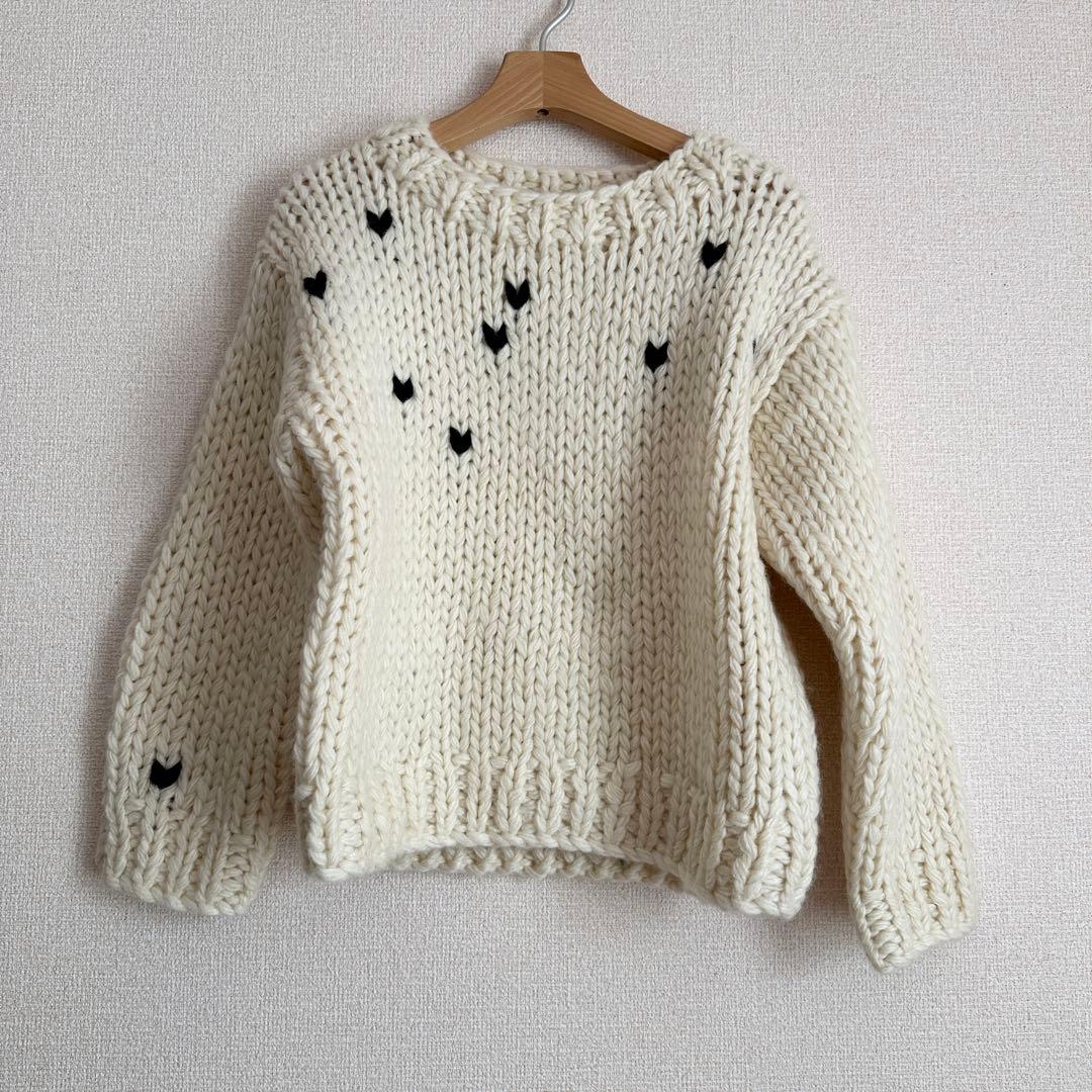 新品タグ付きTHE TOÉ Notting-Hill Heart Knit S - メルカリ