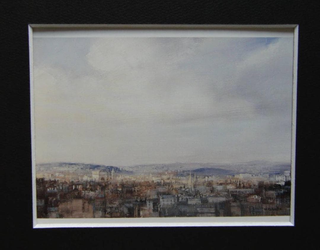 マルセル・ケルヴェラ、「凱旋門からの眺め」、希少画集・額装画