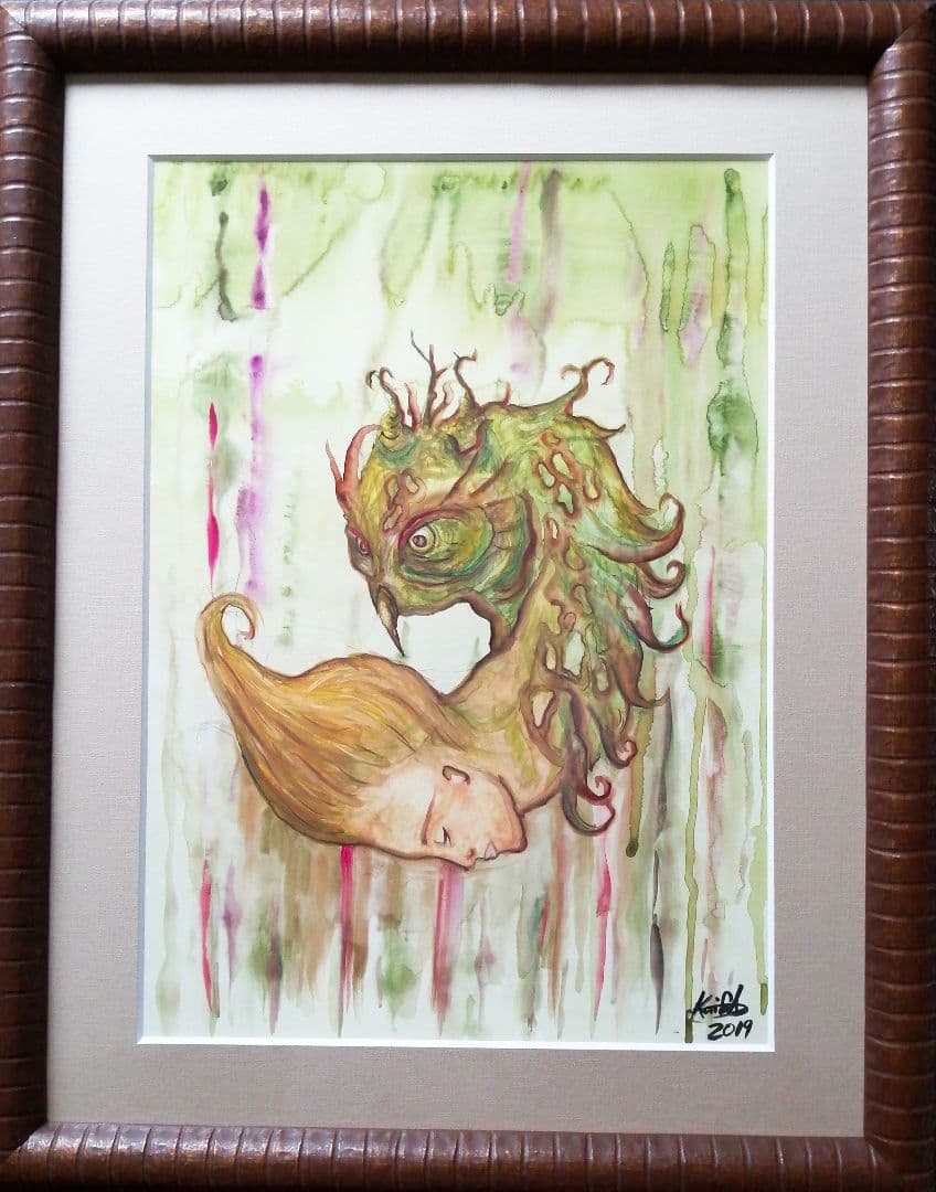 オリジナル自作絵 絵画 sawatari_doodles【Strix】