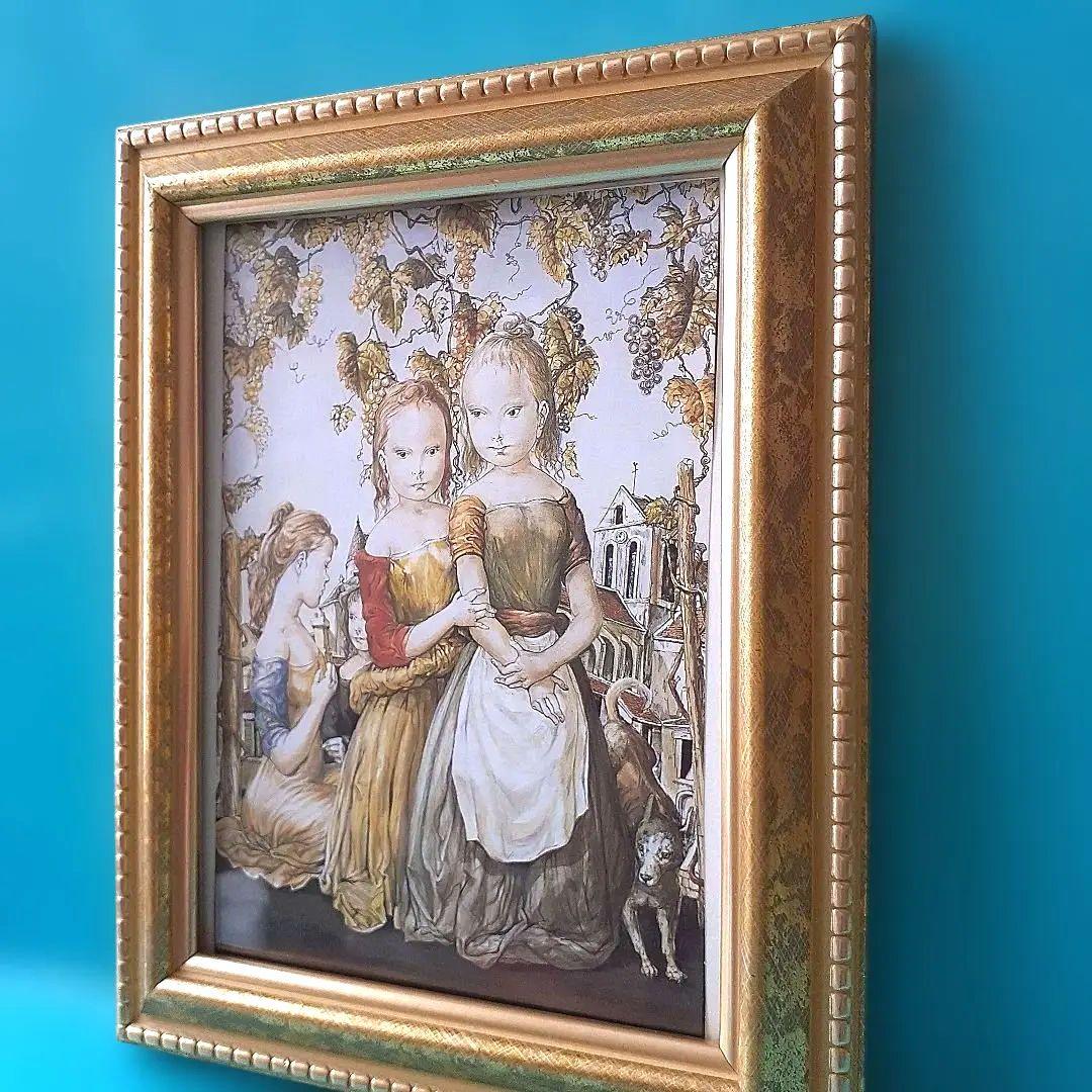 藤田嗣治 フライヤー (二人の姉妹) フレーム付き - メルカリ