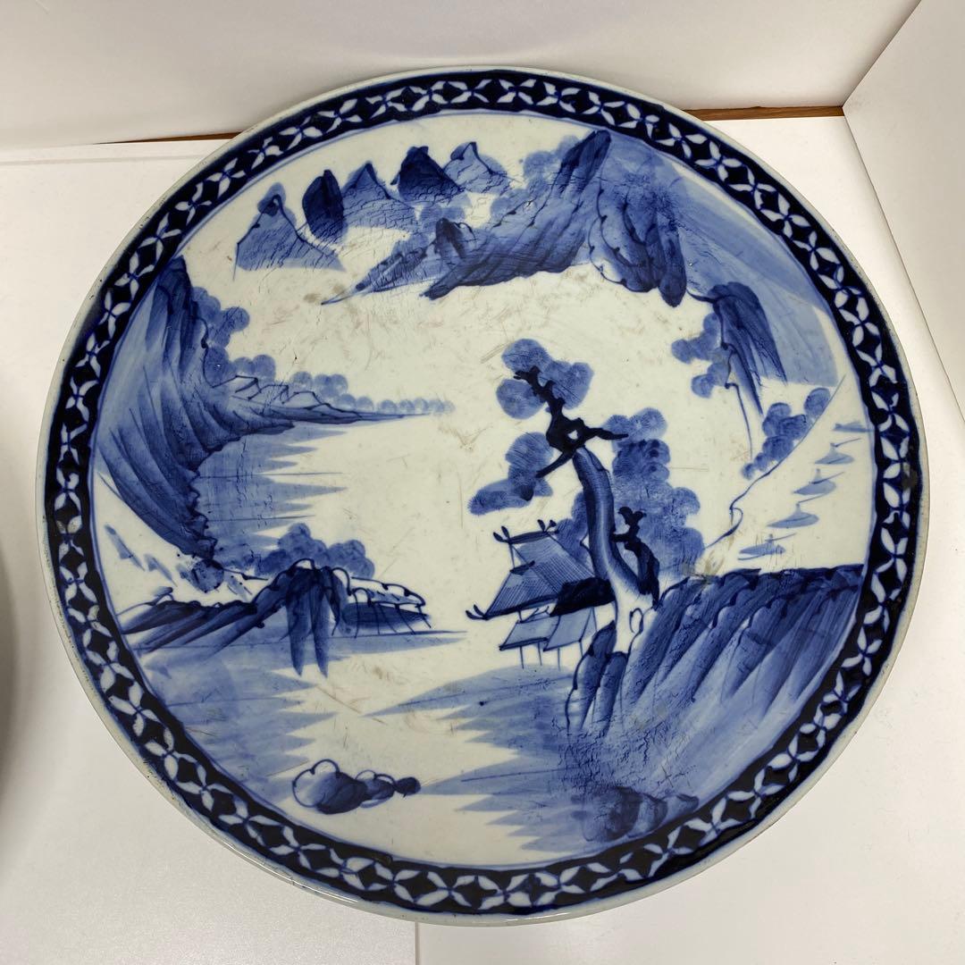 古伊万里 染錦 染付大皿4枚 美人画木箱付 タニコ 東さ7-0626⑥ - メルカリ