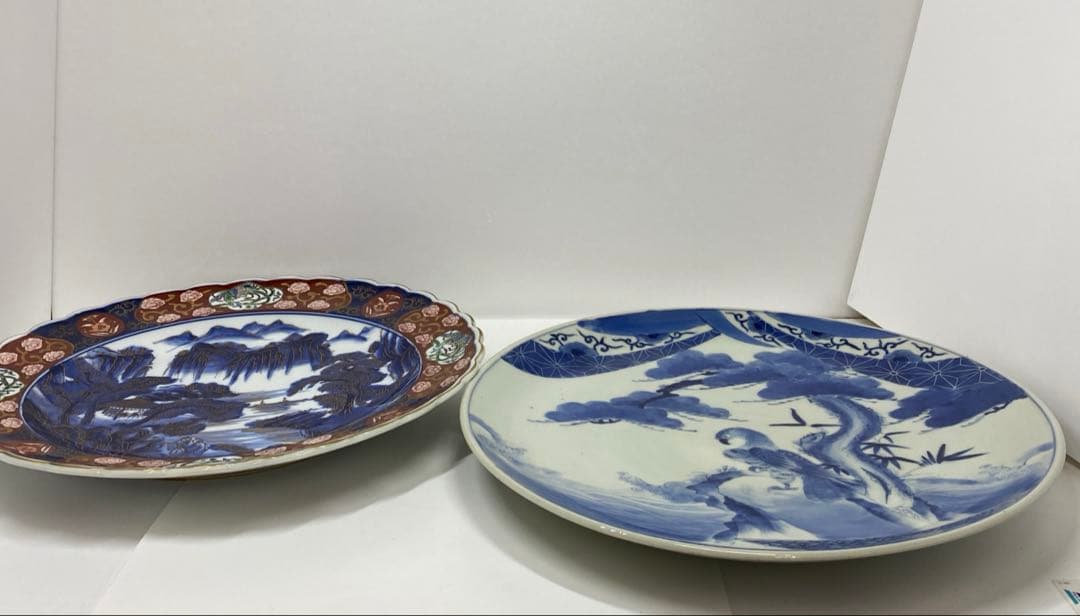 古伊万里 染錦 染付大皿4枚 美人画木箱付 タニコ 東さ7-0626⑥ - メルカリ