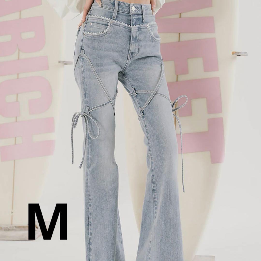 ミ*⁾様 Darich ダーリッチ　ピコレースハイウエストフレアデニム　Mサイズ