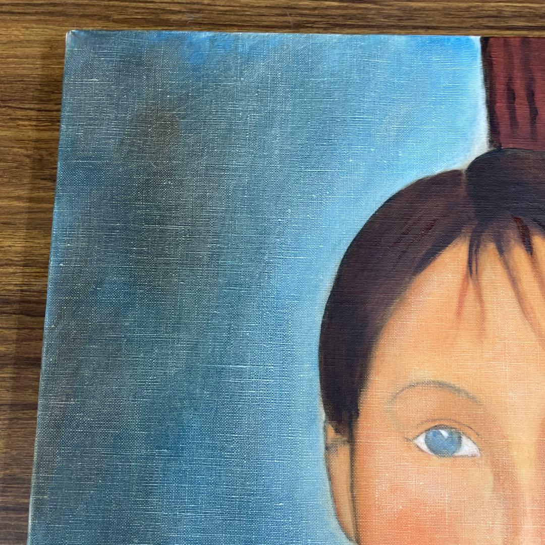 油絵・模写・原寸大】モディリアーニ『おさげの少女』(P12号、額付き