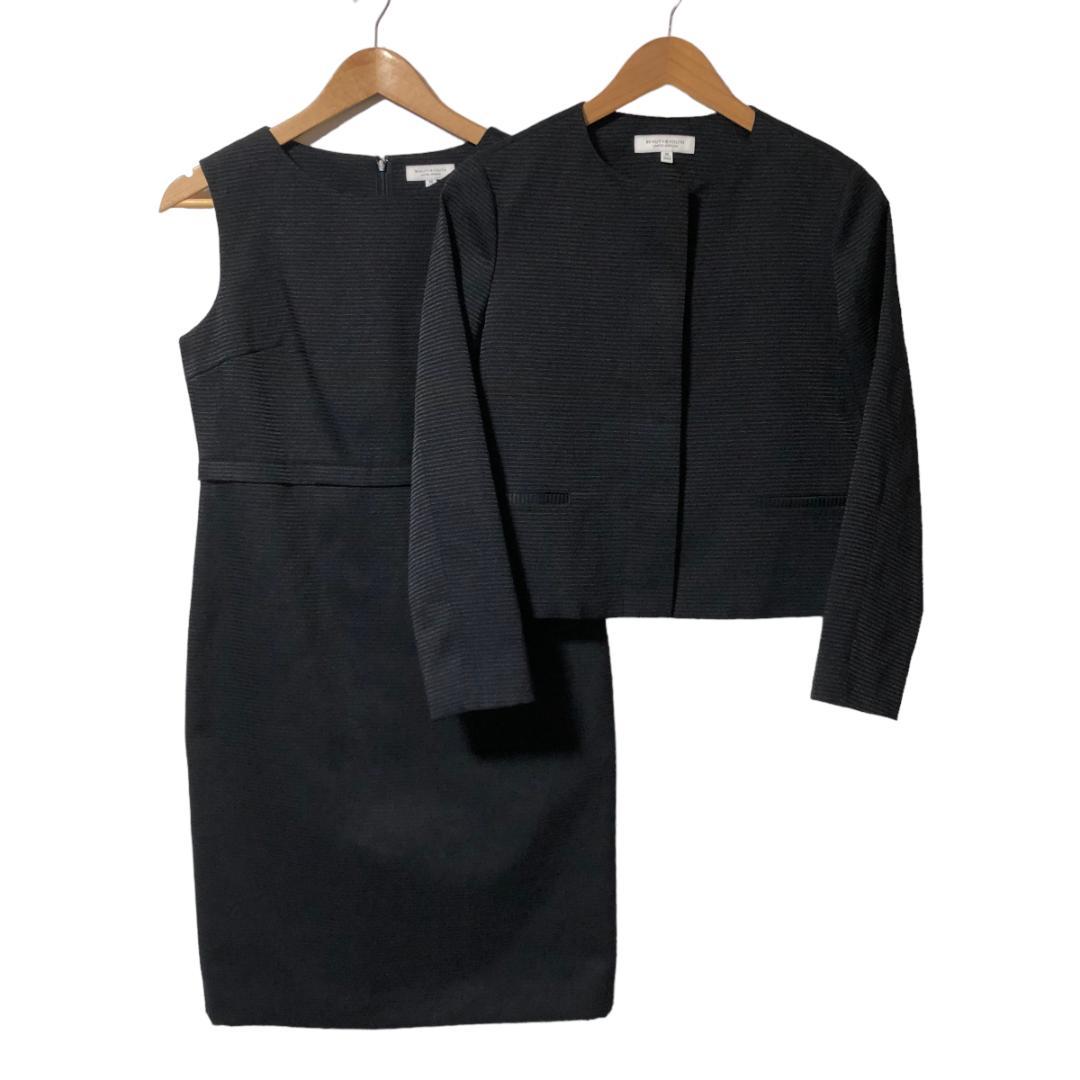 BEAUTY&YOUTH セットアップ ジャケット ワンピース M ネイビー niana（ニアナ） セットアップ セレモニージャケット＆レース