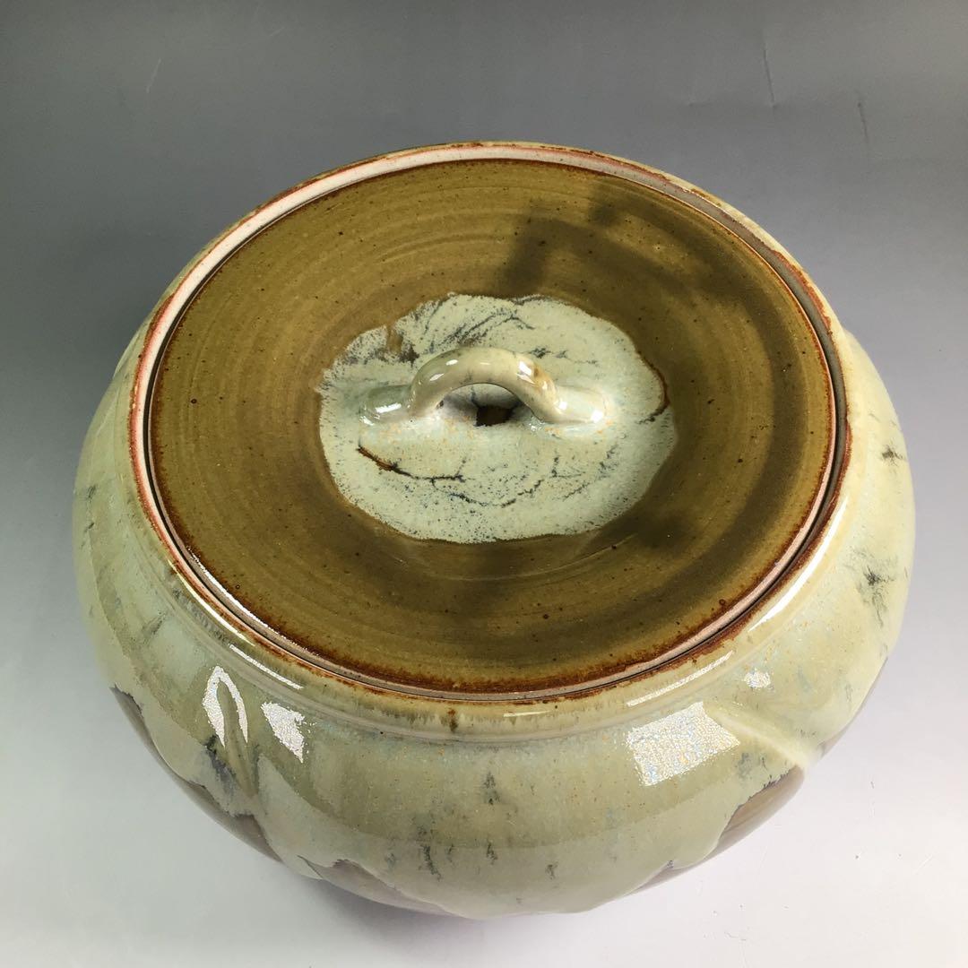 P803 水指 『萬古焼』『福森比路志造』『即中斎好』『捻梅水指