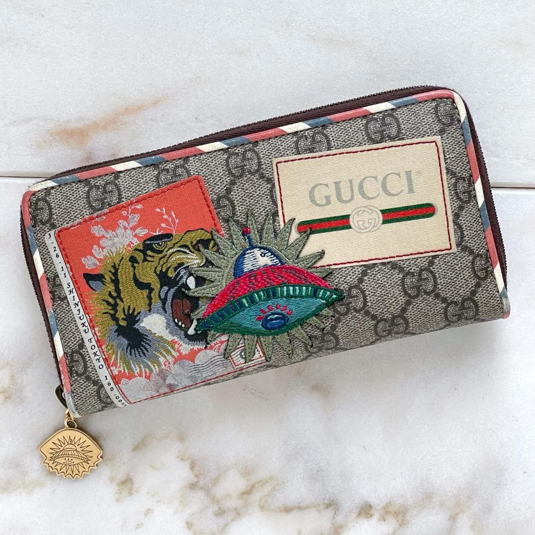 4550 レアGUCCI グッチ GGスプリーム クーリエ 長財布 虎とUFO - メルカリ