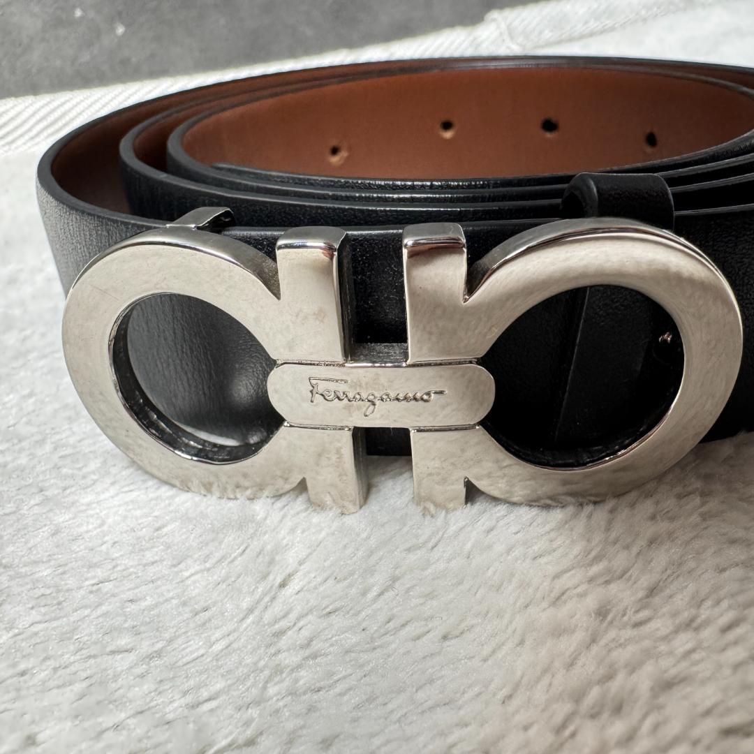 極美品☆Salvatore Ferragamo ベルト ダブルガンチーニ - メルカリ