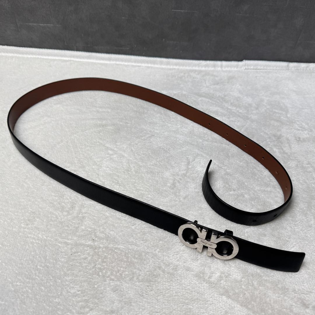 極美品☆Salvatore Ferragamo ベルト ダブルガンチーニ - メルカリ