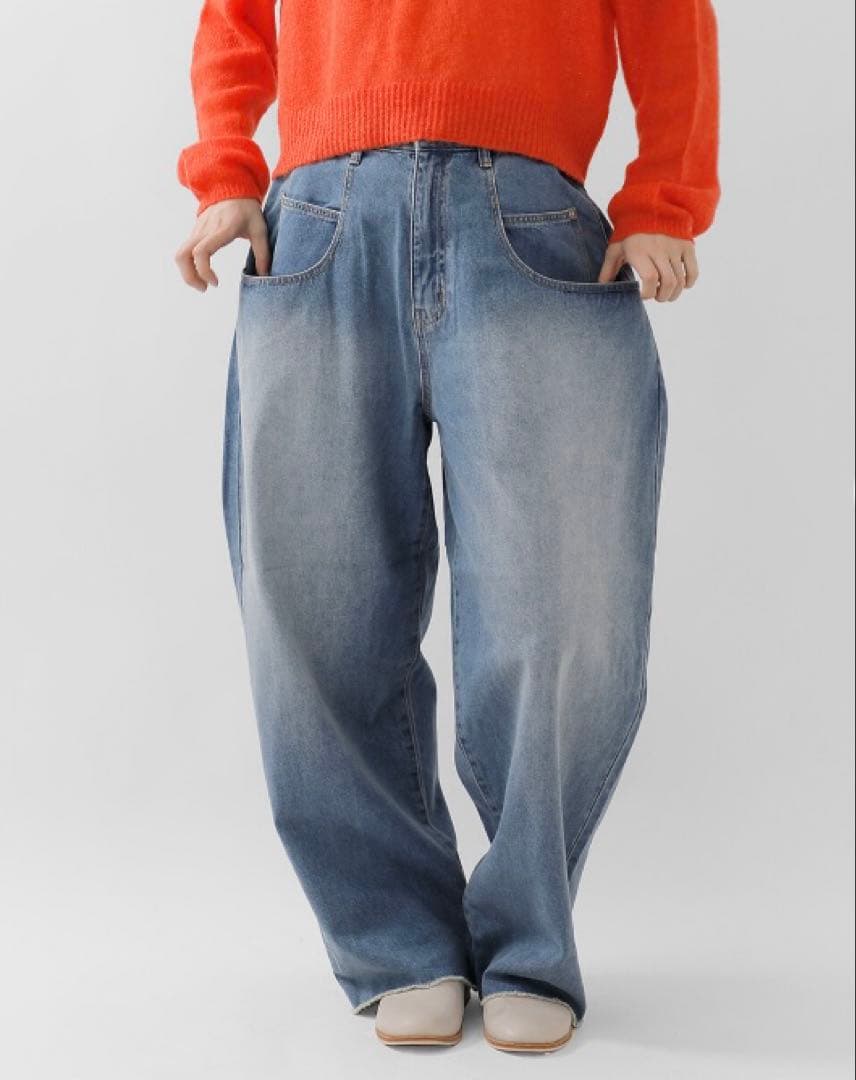 【新品】シアントーキョー ドレープポケットサイドタックワイドパンツ38 CYAN TOKYO（シアン トーキョー） ドレープポケット サイドタック