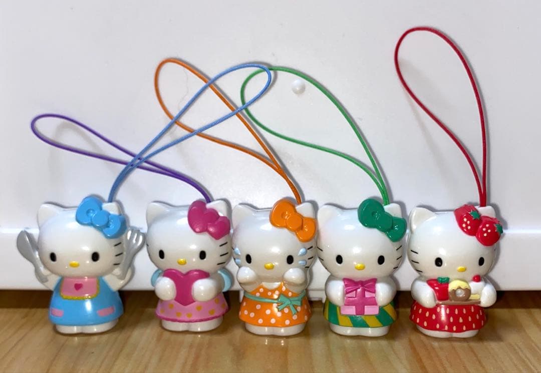 ハローキティ おみくじストラップ 5個セット 平成 レトロ 平成レトロ ファンシー キティ ストラップ 雑貨 昭和レトロ Kitty