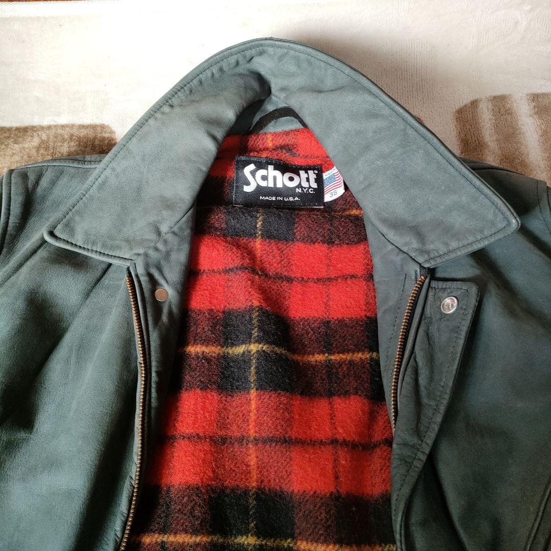 レアモデル Schott ヌバックレザージャケット 38 ハーフコート - メルカリ