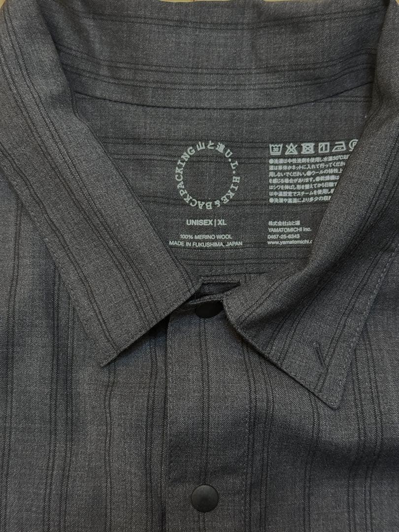 山と道　メリノシャツ　XL