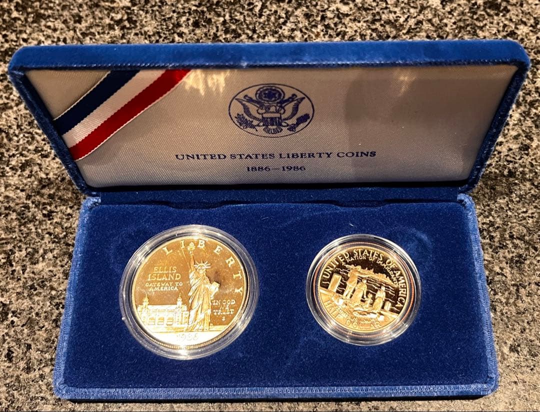 【銀貨・銅貨】1986年製 リバティ　状態良好