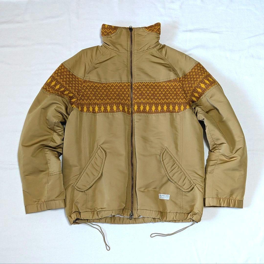 ファイルホーム　中綿 ジップアップブルゾンМ 異素材切替