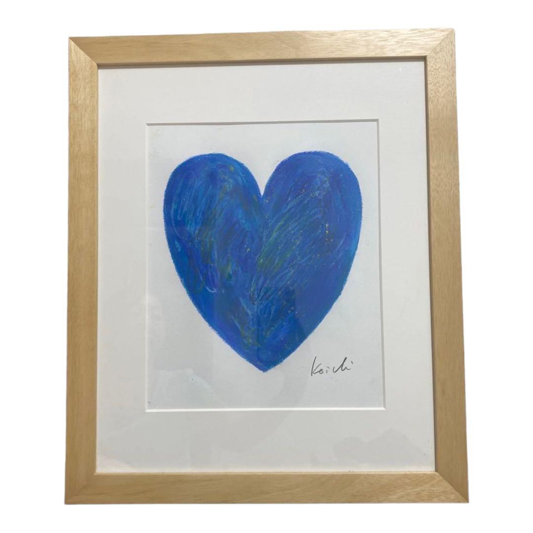 ★一点物★ ♡宇宙ハート♡ 西村公一　直筆画　ハートに炎を　BOAT CM