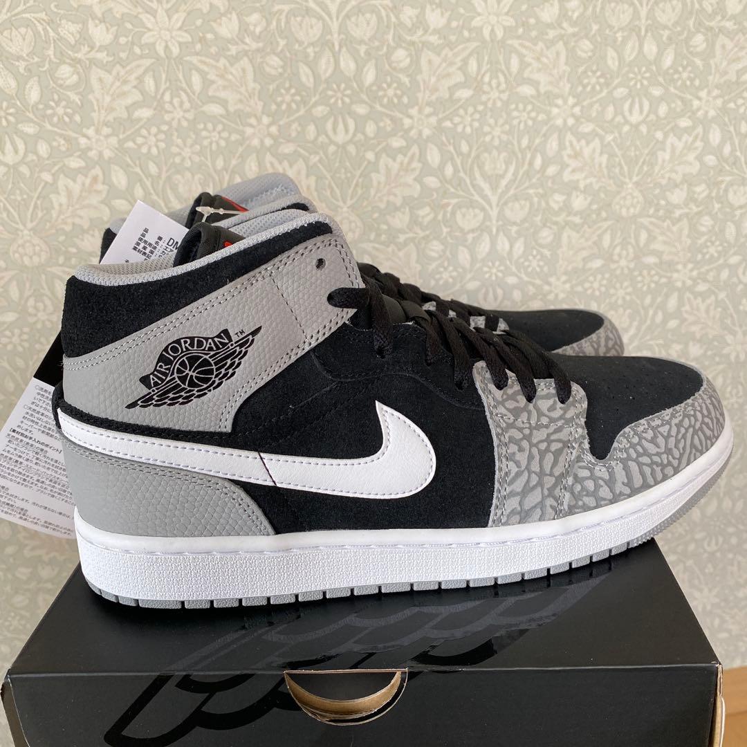 NIKE AIR JORDAN 1 MID SE \"ELEPHNAT\" 未使用