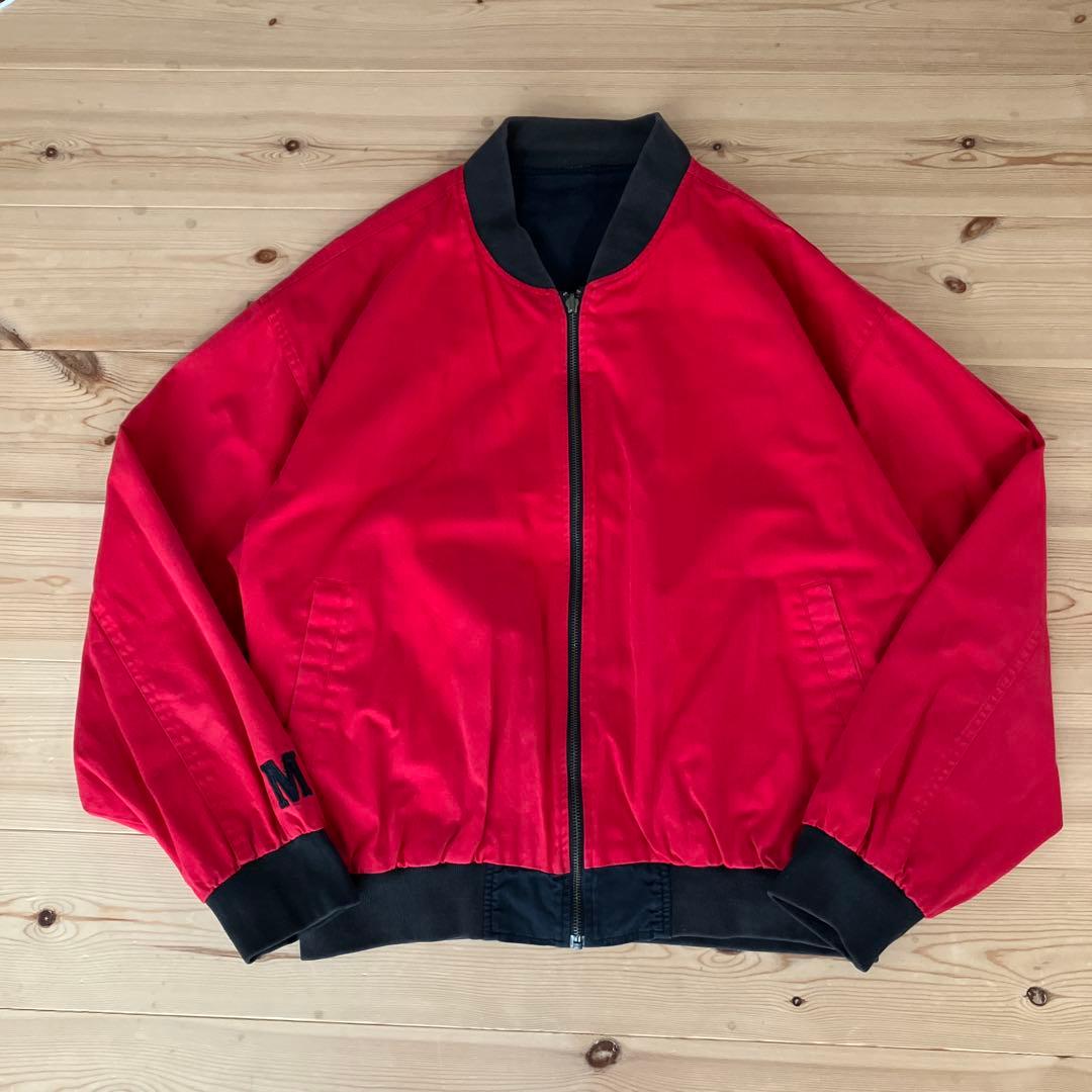 90年代 Marlboro マルボロ リバーシブル ブルゾン MA1 黒 短丈 - メルカリ