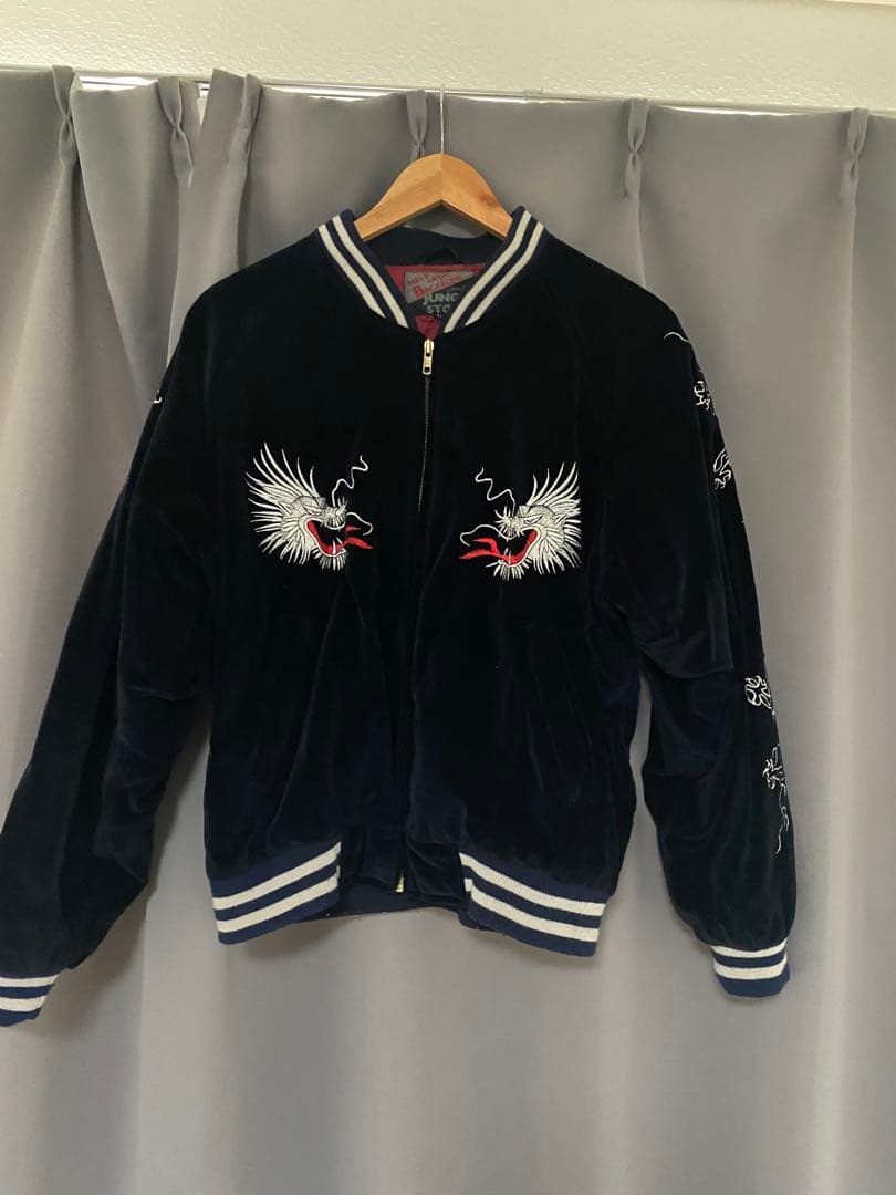 【最終値下げ】JUNGLE STORM ベロアスカジャン　Lサイズ