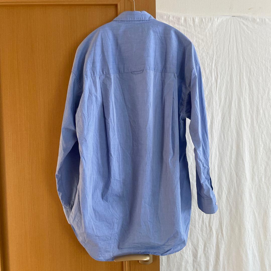 美品】スピックアンドスパン 50コットンオーバーシャツ ブルー - メルカリ