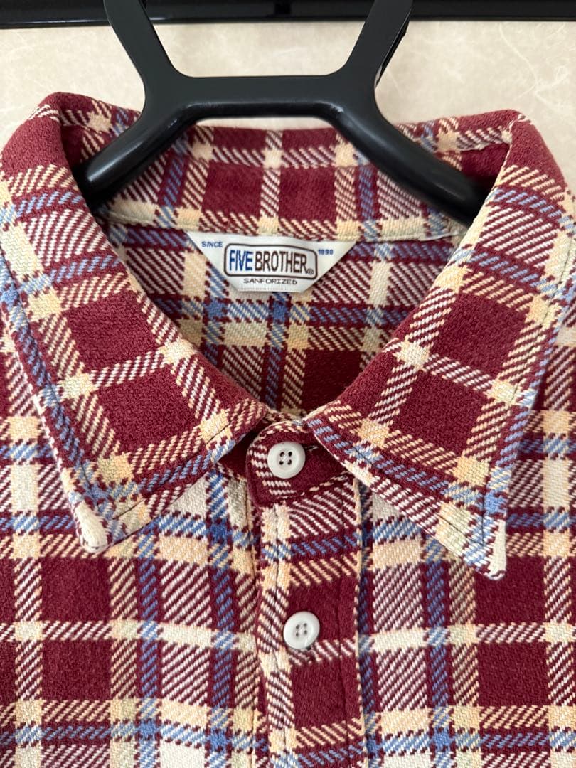 FIVEBROTHER 70s 80s 復刻 三角タグ ヘビーネルシャツ 好配色 - メルカリ