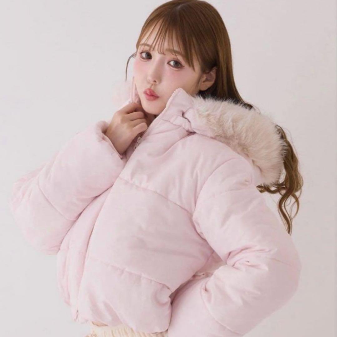 one after another NICE CLAUP ピンクダウンジャケット