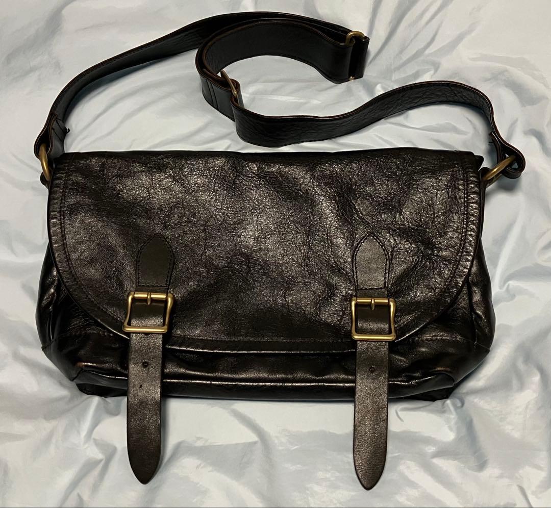 【INCEPTION インセプション】メッセンジャーバッグ 黒（茶芯）