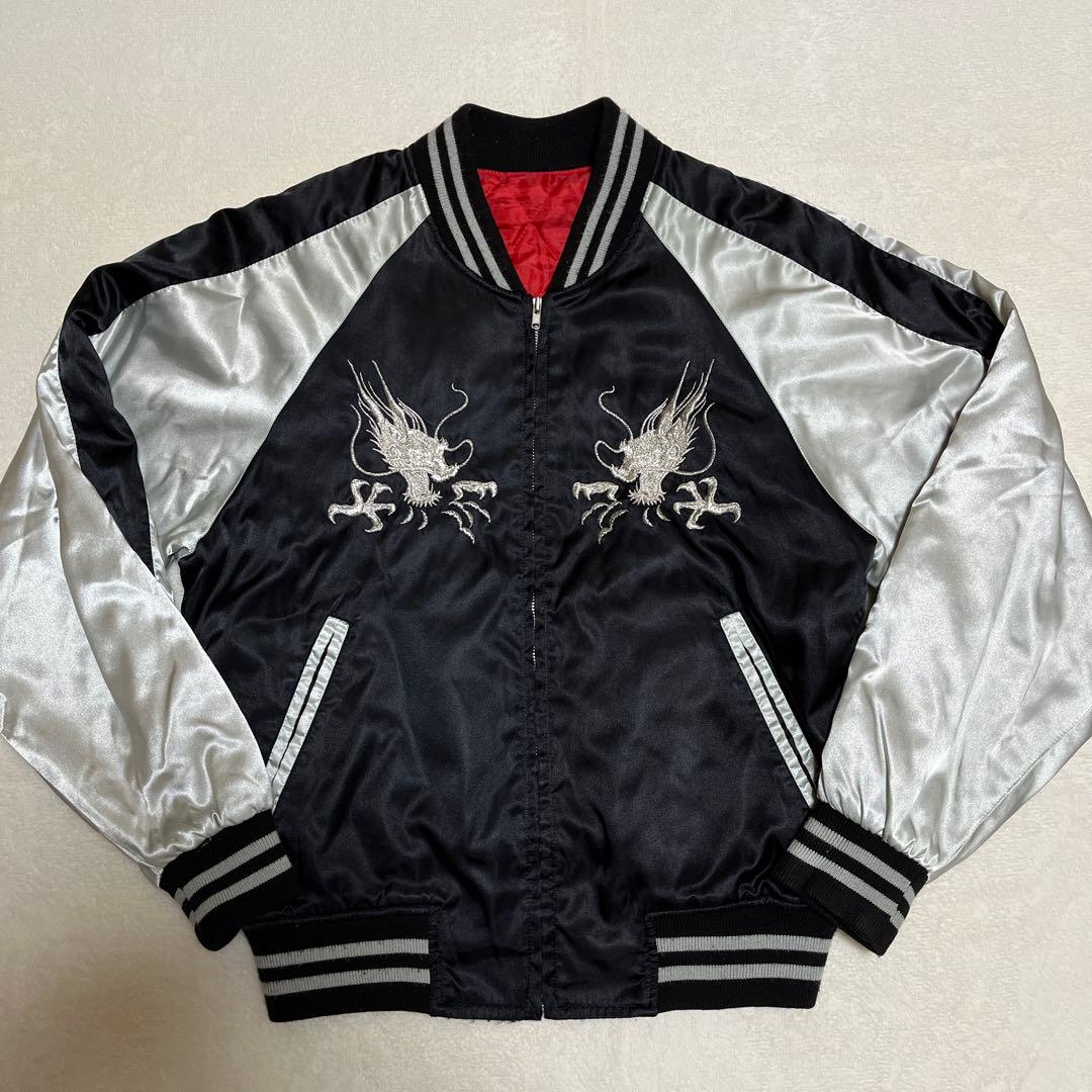 星姫 ホシヒメ スカジャン 龍 ドラゴン ブラック×シルバー×レッド