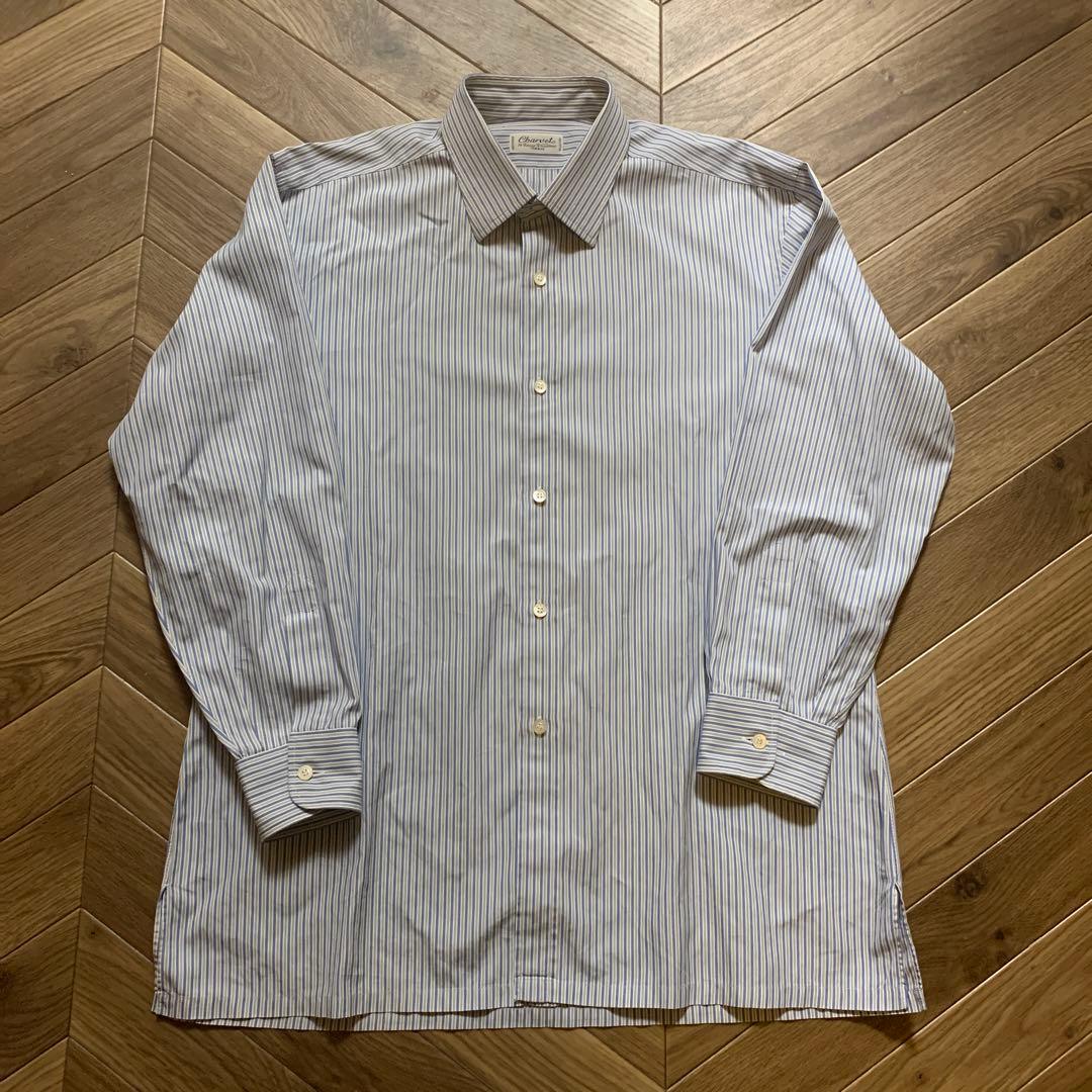 Charvet シャルべ フランス製 ストライプシャツ - メルカリ