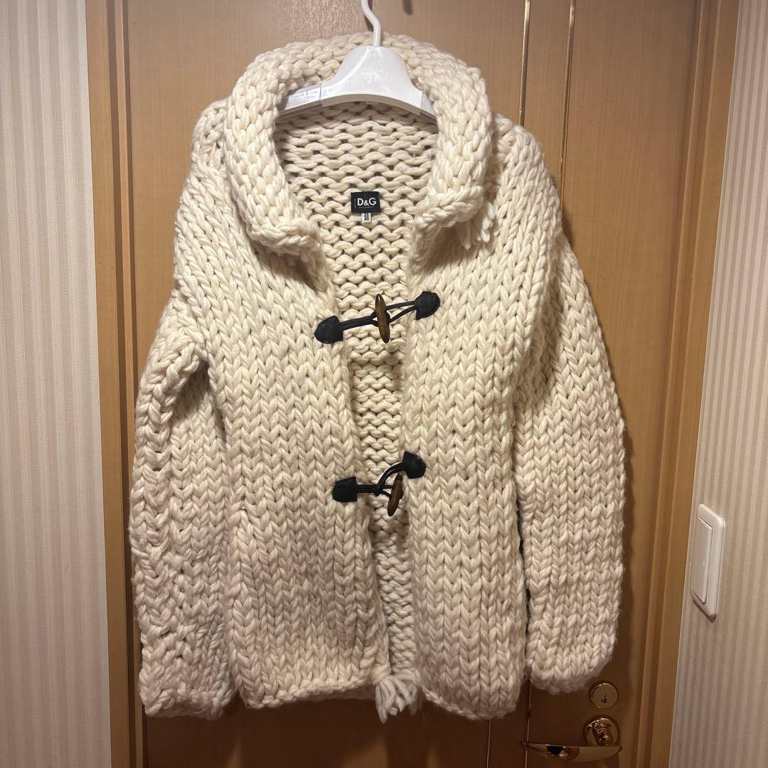 D&G アイボリー ニット　ジャケット　40 ドルチェ&ガッバーナ D&G ドルチェ&ガッバーナ ジップアップニットジャケット ホワイト