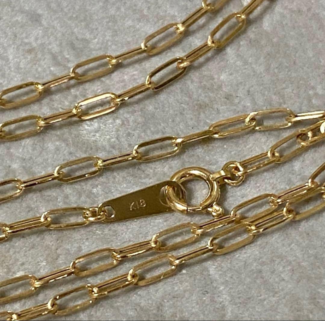 最終値下げ！！ K18 50cmペーパークリップ ネックレス 18金 - メルカリ