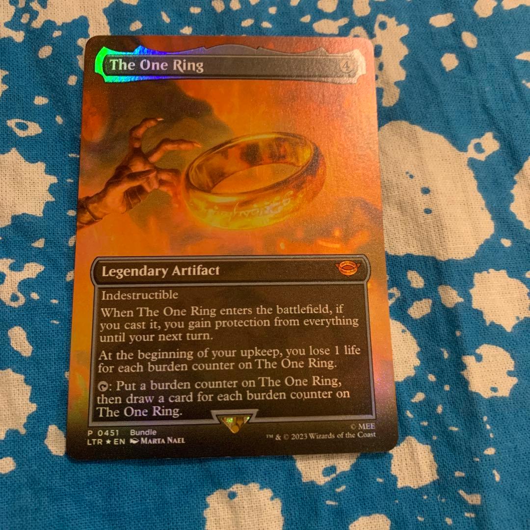 一つの指輪　mtg Foil】(748)□ボーダーレス□《一つの指輪/The One Ring》[LTR-BF] 茶R
