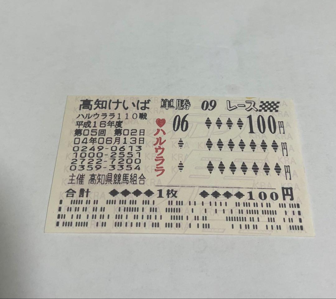 高知競馬場 ハルウララ 馬券•交通安全御守 - メルカリ