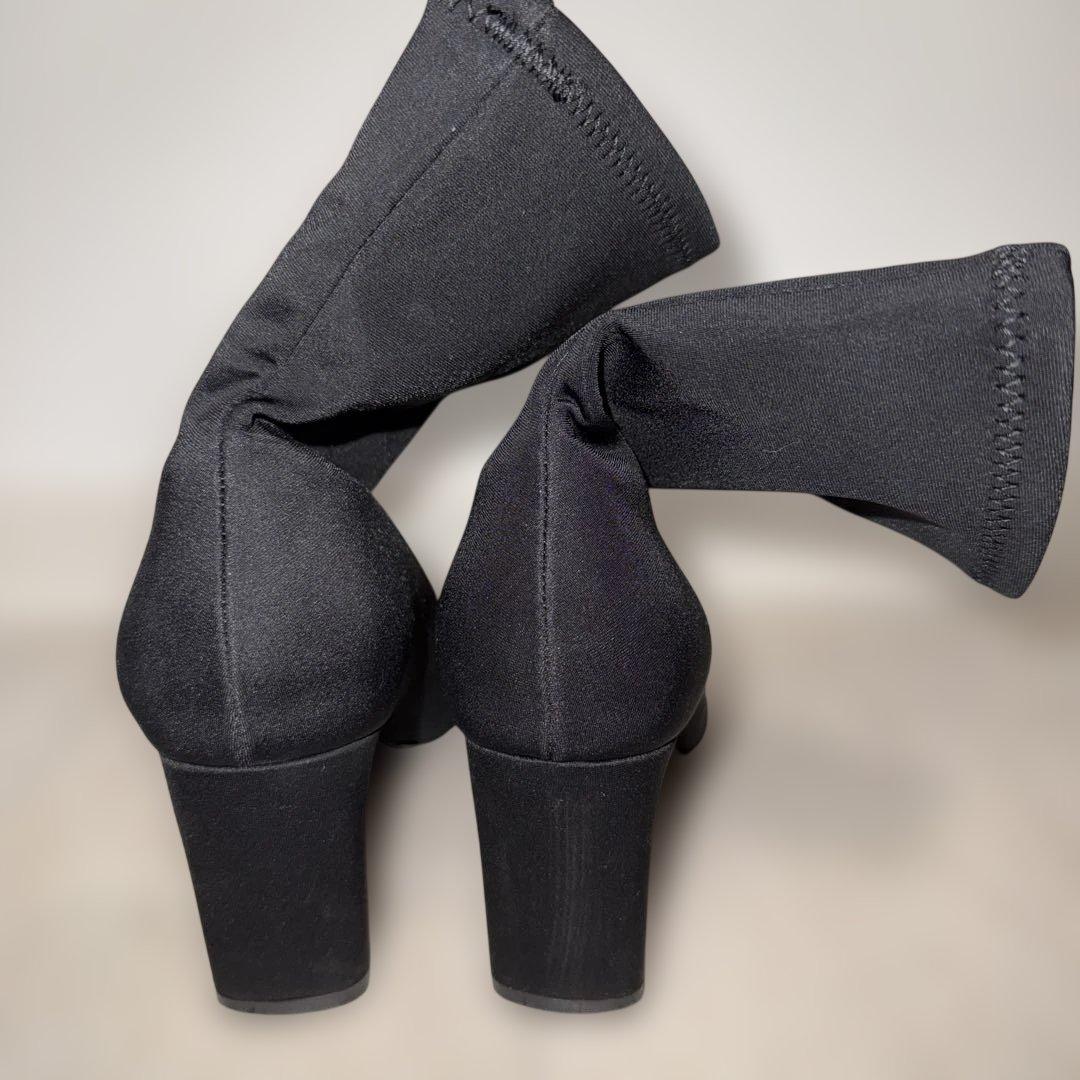 鈴木亜美さん ポインテッドトゥ ストレッチショートブーツ 7cm Sサイズ