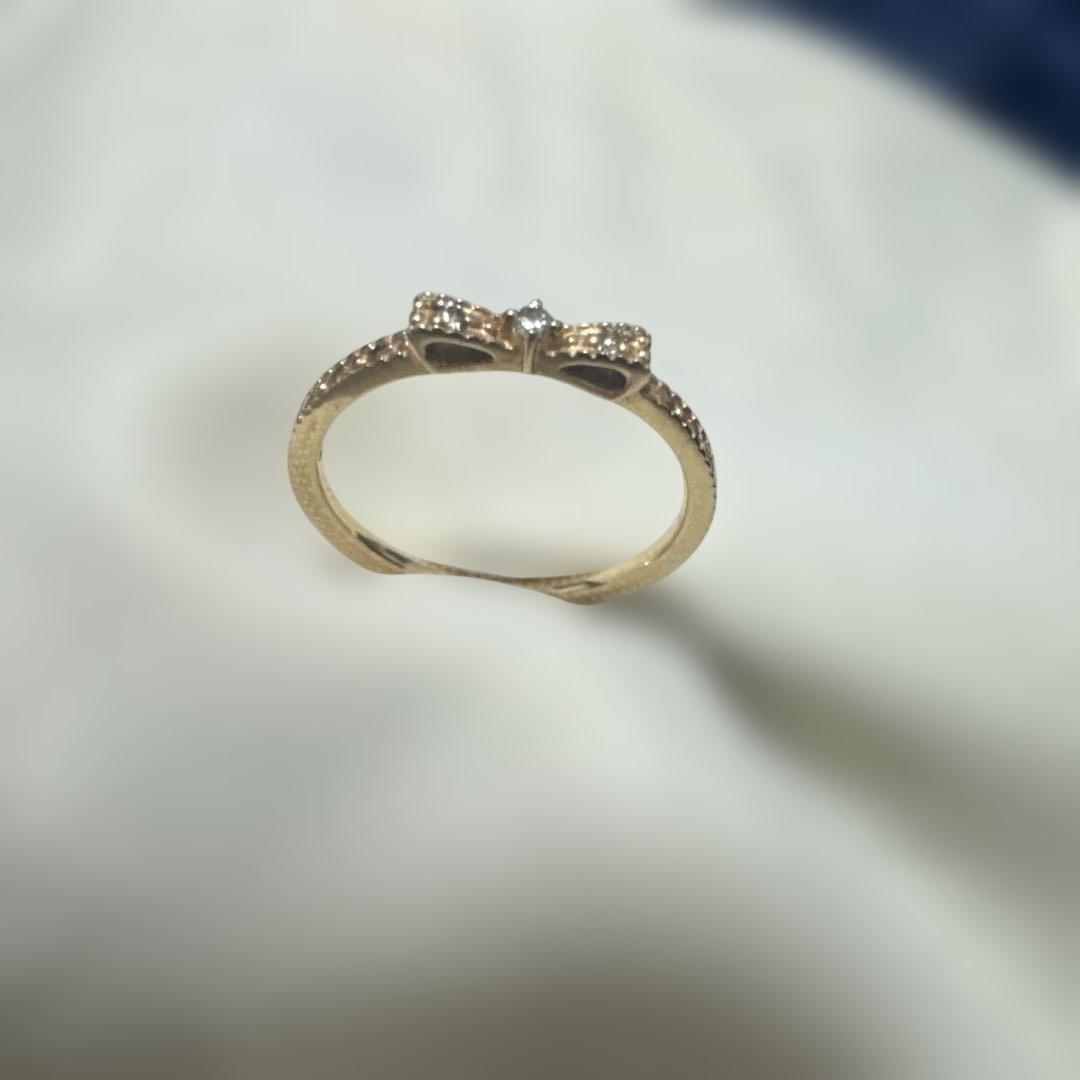 ⭐️K10ダイヤモンドピンキーリング