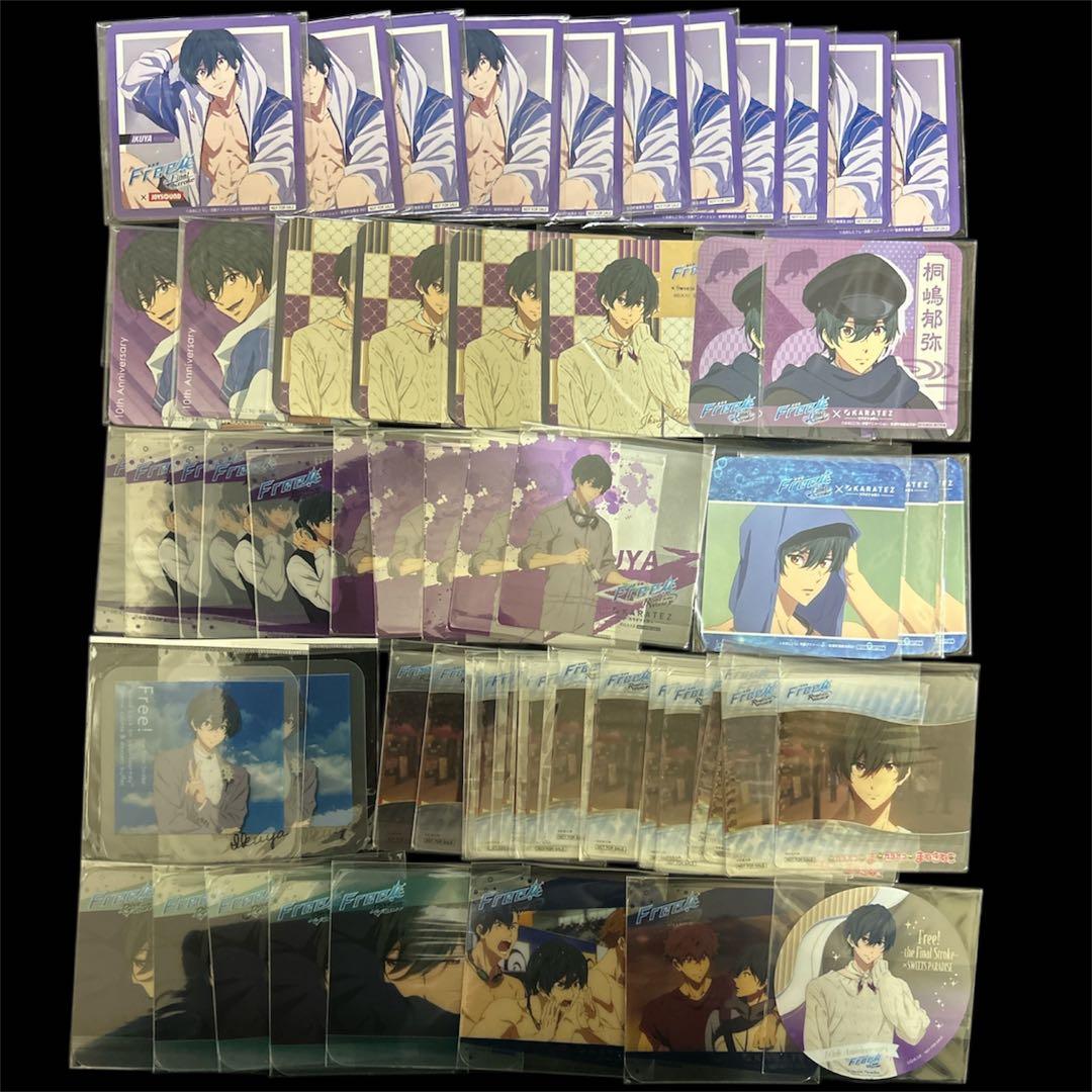 Free! RW夢 FS 桐嶋郁弥 特典コースター 13種 61枚セット Free! -Dive to the Future- ラメ入り二つ折りスタンドミラー 桐嶋