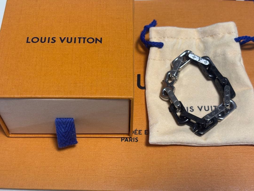 LOUIS VUITTON モノグラムチェーン ブレスレット ☆Louis Vuitton☆ ブレスレット・モノグラム チェーン ストーン