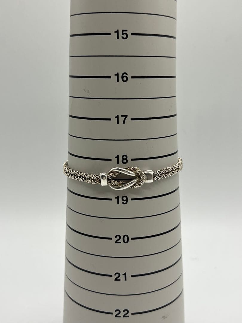 ティファニー TIFFANY ダブルロープセンターノット ブレスレットSV925